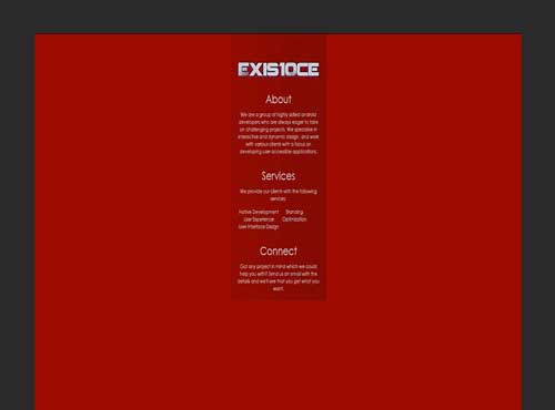Exis10ce Website Mockup by Abhay Sharma