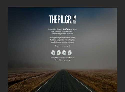 The Pilgrim Website design by Abhay Sharma